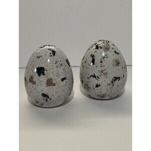 Salt And Pepper Shakers Egg Shape Ceramic Modern Design 3 X 2.25 Kitchen Dining